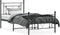 vidaXL - Bedframe - met - hoofd- - en - voeteneinde - metaal - zwart - 90x200 - cm