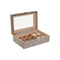 Doos-Juwelenkistje Home ESPRIT Bruin Grijs Polyurethaan Hout MDF 25,00, X 16,5 X 8 CM