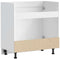 vidaXL - Spoelbakonderkast - Porto - 80x46x81,5cm - bewerkt - hout - hoogglans - wit