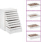vidaXL - Sieradendoosje - 10-laags - met - horlogehouders - 29x20,5x40,5 - cm - wit