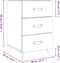 vidaXL - Nachtkastje - 40x40x66 - cm - bewerkt - hout - bruin - eikenkleur
