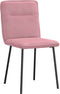vidaXL - Eetkamerstoelen - 2 - st - fluweel - roze