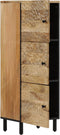 vidaXL - Hoge - kast - 40x33x110 - cm - massief - mangohout