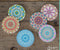 Loti Living Onderzetters - Set van 6 - Mandala design - Keramiek en kurk