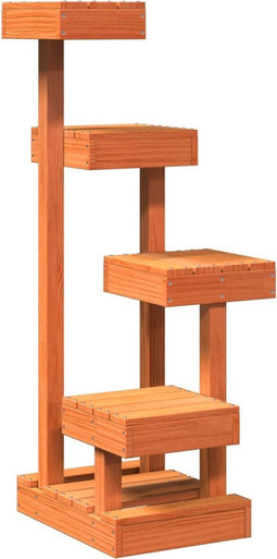 vidaXL - Kattenmeubel - 45,5x49x103 - cm - massief - grenenhout - wasbruin