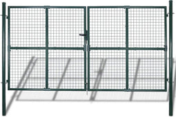 vidaXL - Tuinpoort - modern - hekwerk - 289 - x - 175 - cm - / - 306 - x - 225 - cm - (donkergroen)