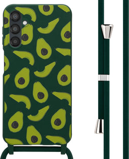 iMoshion Hoesje Geschikt voor Samsung Galaxy A25 Hoesje Met Koord - iMoshion Siliconen design hoesje met koord - Groen / Avocado Green