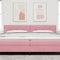 vidaXL - Hoofdbord - Met - Knopen - Roze - 200 - cm - Velvet