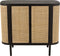 J-Line Molly Rotan kast - 2 deuren - hout - zwart - woonaccessoires