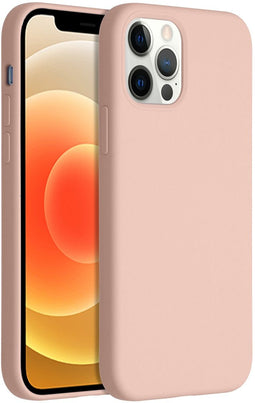 Accezz Liquid Silicone Backcover iPhone 12 (Pro) - Schokabsorberend - Roze