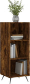 vidaXL - Schappenkast - 34,5x32,5x90 - cm - bewerkt - hout - gerookt - eikenkleurig