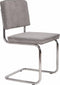 Zuiver Ridge Rib Eetkamerstoelen Lichtgrijs - Set van 2