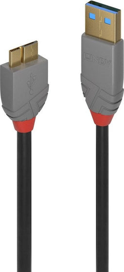 Lindy 36765 - USB-kabel USB 3.2 Gen1 - 0.50 m - Zwart