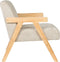 Housecraft Living Panadero Fauteuil met armleuning Hout Naturel/ Beige