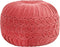 vidaXL - Poef - smock - ontwerp - 40x30 - cm - katoenfluweel - roze