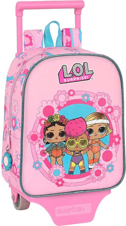 Schoolrugzak met Wielen LOL Surprise! Glow girl Roze (22 x 27 x 10 cm)