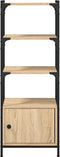 vidaXL - Boekenkast - 3-laags - 41x30x109,5 - cm - bewerkt - hout - sonoma - eiken