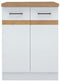 Junona keuken lage kast 60 cm - 2 deuren - werkblad - briljant wit