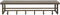 AnLi Style Kapstok Ferro 6 haken hoedenplank