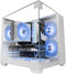 Mars Gaming MC-VISIONMW - Mini Tower PC - Micro-ATX Mini-ITX - Gehard glas Wit
