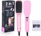 KINGDOMCARES - PTC Verwarmings- en Ionen Haarstijlborstel - 2-in-1 Straightener met Digitale Temperatuurregeling - Roze