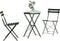 vidaXL - 3-Delige - Opvouwbare - Bistroset - - - Donkergroen - Staal