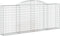 vidaXL - Schanskorven - 6 - st - gewelfd - 300x30x120/140 - cm - ijzer
