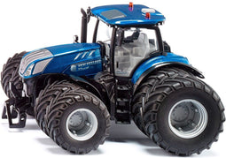 Siku New Holland T7.315 tractor 1:32 blauw metaal/kunststof afstandsbediening incl. Bluetooth afstandsbedieningsmodule met afneembare dubbele banden bediening via app mogelijk