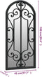vidaXL - Spiegel - 100x45 - cm - ijzer - zwart