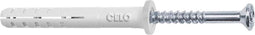 Wandpluggen en schroeven CELO NP Platte kop 6 x 35 mm Staal Verzinken (100 Stuks)