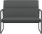 vidaXL - Bankje - 100x64x80 - cm - stof - donkergrijs