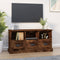 vidaXL - Tv-meubel - 100x35x50 - cm - bewerkt - hout - gerookt - eikenkleurig