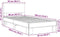 vidaXL - Bedframe - bewerkt - hout - en - metaal - gerookt - eikenkleurig - 90x190 - cm
