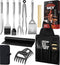 Squago BBQ accessoires XXL Set met Schort - Gereedschap - Gereedschapset Tang Borstel Mat