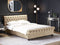 AVALLON - Tweepersoonsbed - Beige - 180 x 200 cm - Fluweel