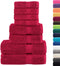 vidaXL - 8-delige - Handdoekenset - SOLUND - 600 - g/m² - rood
