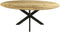 Tafel Bern ovaal swiss edge - 180x100x76 - Naturel - Mangohout/metaal