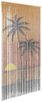 vidaXL - Insectengordijn - Palmboom - print - 90x220 - cm - bamboe
