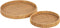 J-Line plateau Rond - dienblad - jute - naturel - 2 stuks