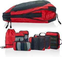 LOONARA Travel - Reisorganizer set - Compressie Packing Cubes - Rood