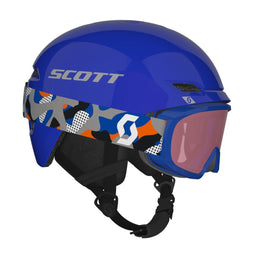 Scott Keeper 2 - Kinder skihelm en Witty skibril set - Veiligheid en stijl - Blauw/grijs