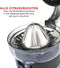 Bourgini Grand Citrus Juicer - Elektrische Citruspers 130W - RVS