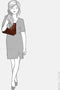 Berba Grote Schoudertas / Crossbodytas Dames - Leer - Gestreept - Laguna - Cognac