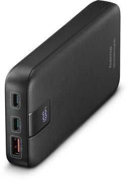Hama 00201719 - Powerbank 20000mAh - Snellaadfunctie PD en QC 3.0 - LED-display