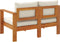 vidaXL - Tuinbank - met - 1 - armleuning - 2-zits - massief - acaciahout