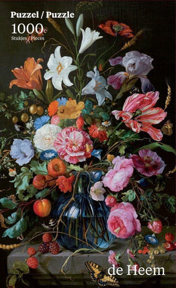 Jan de Heem - Vaas met Bloemen - Puzzel 1000 stukjes - 68 x 48,5 cm