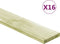 vidaXL - Terrasplanken - 16 - st - 2,32 - m² - 1 - m - massief - grenenhout