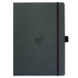 Dingbats A4+ Wildlife Green Deer Notebook - Plain