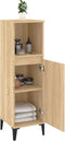 vidaXL - Badkamerkast - 30x30x100 - cm - bewerkt - hout - sonoma - eikenkleurig