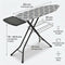STAUS&BACH Ironiq Pro - Strijkplank L - 122 x 38 cm - In hoogte verstelbaar 76-93,5 cm - Donkergrijs